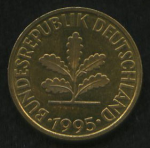 10 пфеннигов 1995 г. Германия(6) - 764.6 - реверс