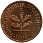 1 пфенниг 1996 г. Германия(6) - 764.6 - реверс
