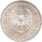 2 марки 1934 г. Германия(6) - 764.6 - аверс