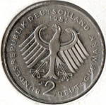 2 марки 1987 г. Германия(6) - 764.6 - аверс