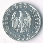 50 пфеннигов 1935 г. Германия(6) - 764.6 - реверс
