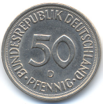 50 пфеннигов 1976 г. Германия(6) - 764.6 - аверс