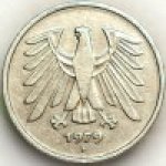 5 марок 1979 г. Германия(6) - 764.6 - реверс