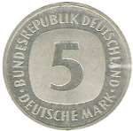 5 марок 1990 г. Германия(6) - 764.6 - аверс