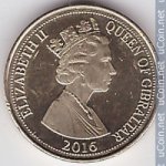 1 фунт 2016 г. Гибралтар(6) - 62.3 - реверс