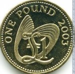 1 фунт 2003 г. Гернси(6) - 27.4 - реверс