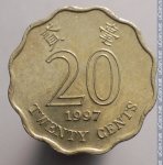 20 центов 1997 г. Гонконг(6) - 13.7 - реверс