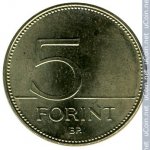 5 форинтов 2000 г. Венгрия(4) - 76.6 - реверс