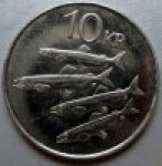 10 крон 1996 г. Исландия(10) - 107.6 - аверс