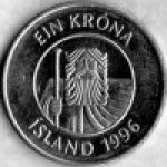 1 крона 1996 г. Исландия(10) - 107.6 - реверс