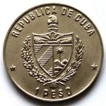 1 песо 1980 г. Куба(12) -110.7 - аверс
