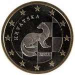 1 евро 2023 г. Хорватия(19) -10.5 - реверс