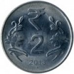 2 рупии 2012 г. Индия(9) - 35.6 - аверс