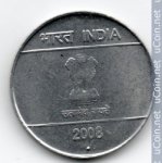 5 рупий 2008 г. Индия(9) - 35.6 - реверс
