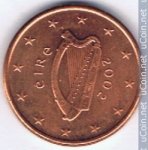 1 цент 2002 г. Ирландия(9) - 73.7 - реверс