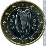 1 евро 2005 г. Ирландия(9) - 74.7 - реверс