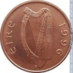 1 пенни 1996 г. Ирландия(9) - 74.7 - аверс