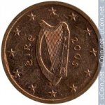 2 цента 2005 г. Ирландия(9) - 74.7 - реверс