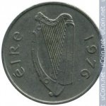 5 пенни 1976 г. Ирландия(9) - 74.7 - реверс