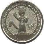 1\4 евро 2025 г. Италия(10) - 8880 - реверс