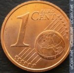 1 цент 2002 г. Италия(10) - 263.7 - аверс