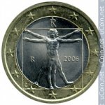 1 евро 2006 г. Италия(10) - 266.5 - аверс