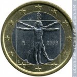 1 евро 2009 г. Италия(10) - 266.5 - реверс