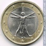 1 евро 2010 г. Италия(10) - 266.5 - реверс