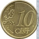 10 центов 2008 г. Италия(10) - 266.5 - аверс