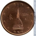 2 цента 2006 г. Италия(10) - 266.5 - реверс
