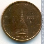 2 цента 2009 г. Италия(10) - 266.5 - реверс