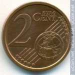 2 цента 2009 г. Италия(10) - 266.5 - аверс