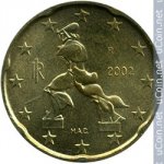 20 центов 2002 г. Италия(10) - 266.5 - реверс
