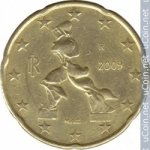 20 центов 2009 г. Италия(10) - 266.5 - реверс