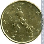 20 центов 2010 г. Италия(10) - 266.5 - реверс