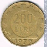 200 лир 1979 г. Италия(10) - 266.5 - аверс