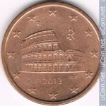 5 центов 2013 г. Италия(10) - 266.5 - реверс