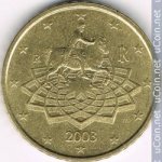 50 центов 2003 г. Италия(10) - 266.5 - реверс