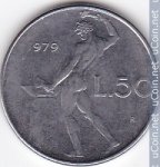 50 лир 1979 г. Италия(10) - 266.5 - аверс