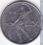 50 лир 1956 г. Италия(10) - 266.5 - аверс