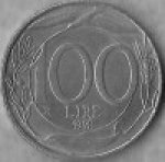 100 лир 1998 г. Италия(10) - 266.5 - аверс