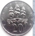 20 центов 1969 г. Ямайка(27) -36.7 - аверс