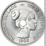10 центов 1952 г. Лаос(13) - 23 - аверс