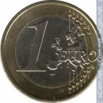 1 евро 2014 г. Латвия(13) - 253.3 - реверс