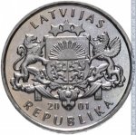 1 лат 2001 г. Латвия(13) - 253.3 - аверс