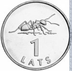 1 лат 2003 г. Латвия(13) - 253.3 - реверс