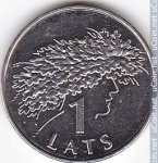 1 лат 2006 г. Латвия(13) - 253.3 - реверс