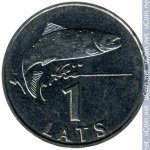 1 лат 2007 г. Латвия(13) - 253.3 - реверс