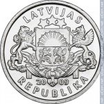 1 лат 2009 г. Латвия(13) - 253.3 - аверс