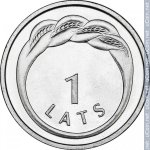 1 лат 2009 г. Латвия(13) - 253.3 - реверс